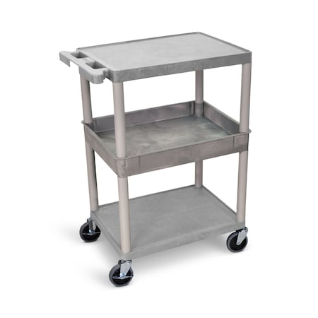 Luxor Flat Top/Middle and Tub Bottom Shelf Cart STC221-B